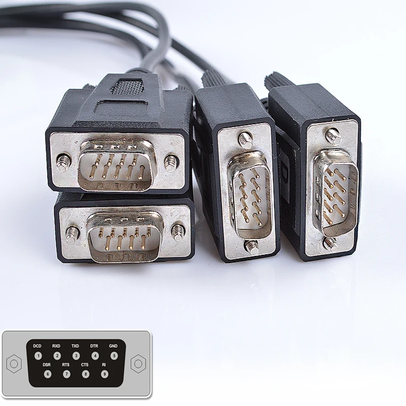 4 портовый преобразователь серийного кабеля USB 2 0 в 4X RS232 ZE552A (чипсет FTDI + Поддержка