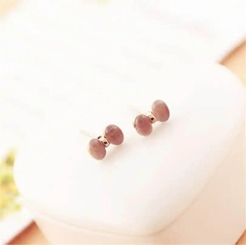 Милые модные маленькие серьги гвоздики с опалом для женщин 4ED296|small stud earrings|fashion