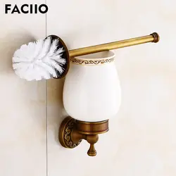 FACIIO Туалет кисточки держатель с керамический стакан для Ванной Набор ершиков для туалета медь аксессуары для ванной WC интимные аксессуары