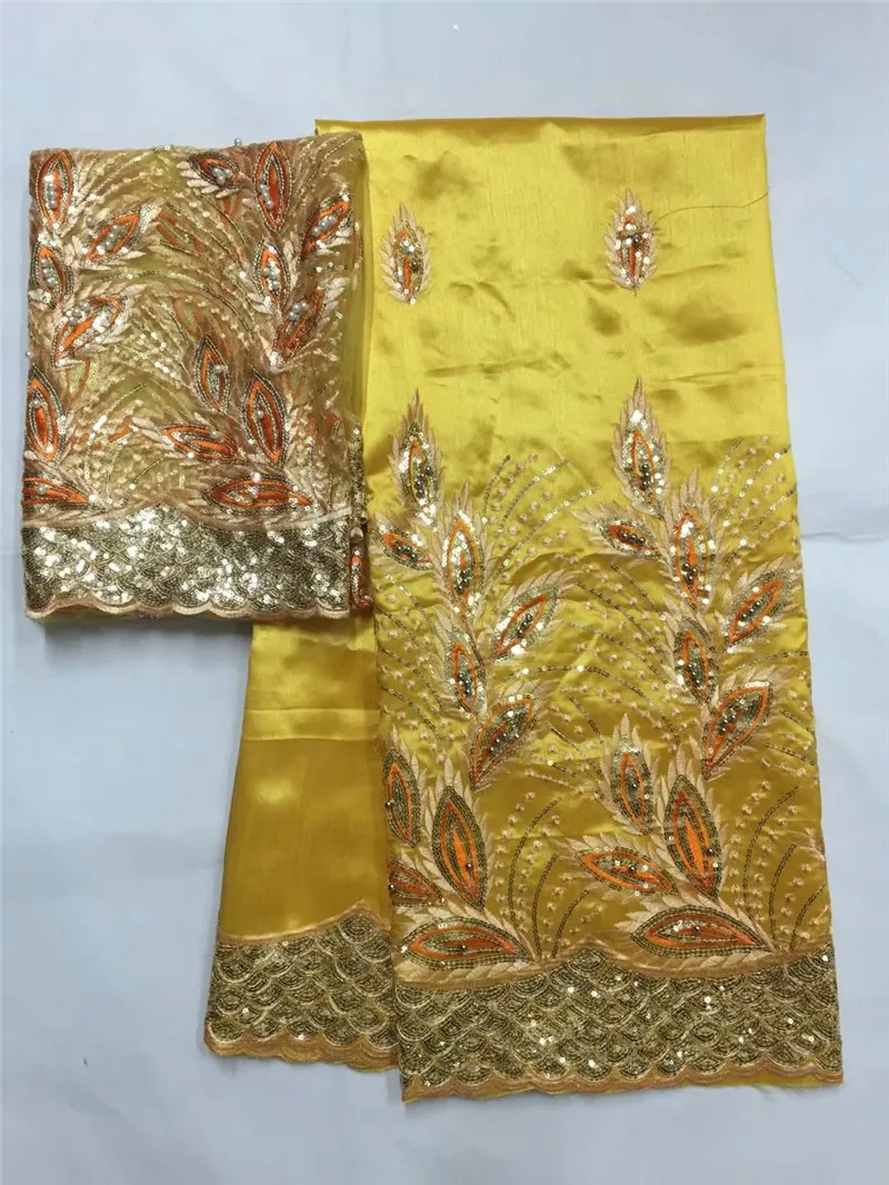 

george fabric with sequins and beads african George wrappers high quality beaded george lace fabric with tulle lace blouse