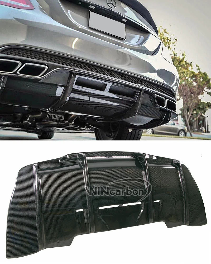 

Real Carbon Fiber Rear Diffuser For Benz W205 C-Class C63/s AMG Sedan 2015UP