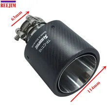 Entrada de 63mm (2.5 ”) tomada de 114mm (4.5”) Aço inoxidável De Carbono carro Akrapovic Ponta De Escape ponta silenciador tubo de escape do carro-styling