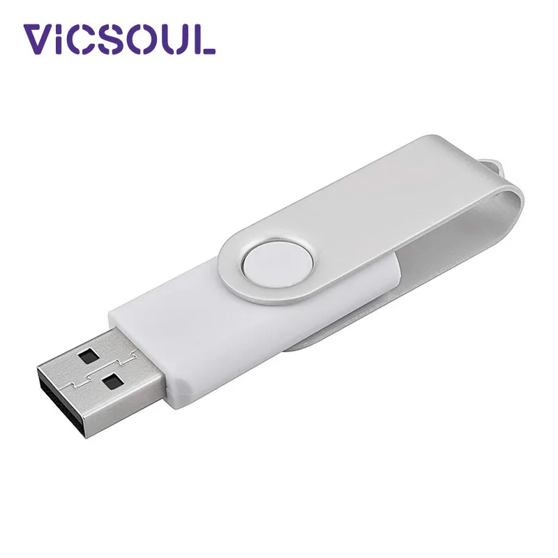 

VicSoul USB Flash Drive Swivel Shaped USB Stick Memory Stick Thumb Drive 16G 32G 64G 128G Pen Drive USB 2.0 Sliver