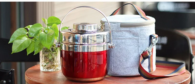Double Layer Stainless Steel Bento Box Kids Portable Japanese Thermal Lunch Boxs Travel School Food Container Lunchbox Whit Bag 10