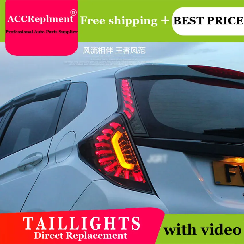 

4PCS Car Styling for Honda fit Taillights 2014-2016 for fit LED Tail Lamp+Turn Signal+Brake+Reverse LED light