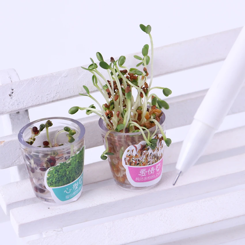 Mini Office Potted Plants Creative Planting Cute Garden Grow Grass Kawaii Multi-species Grass 1PC