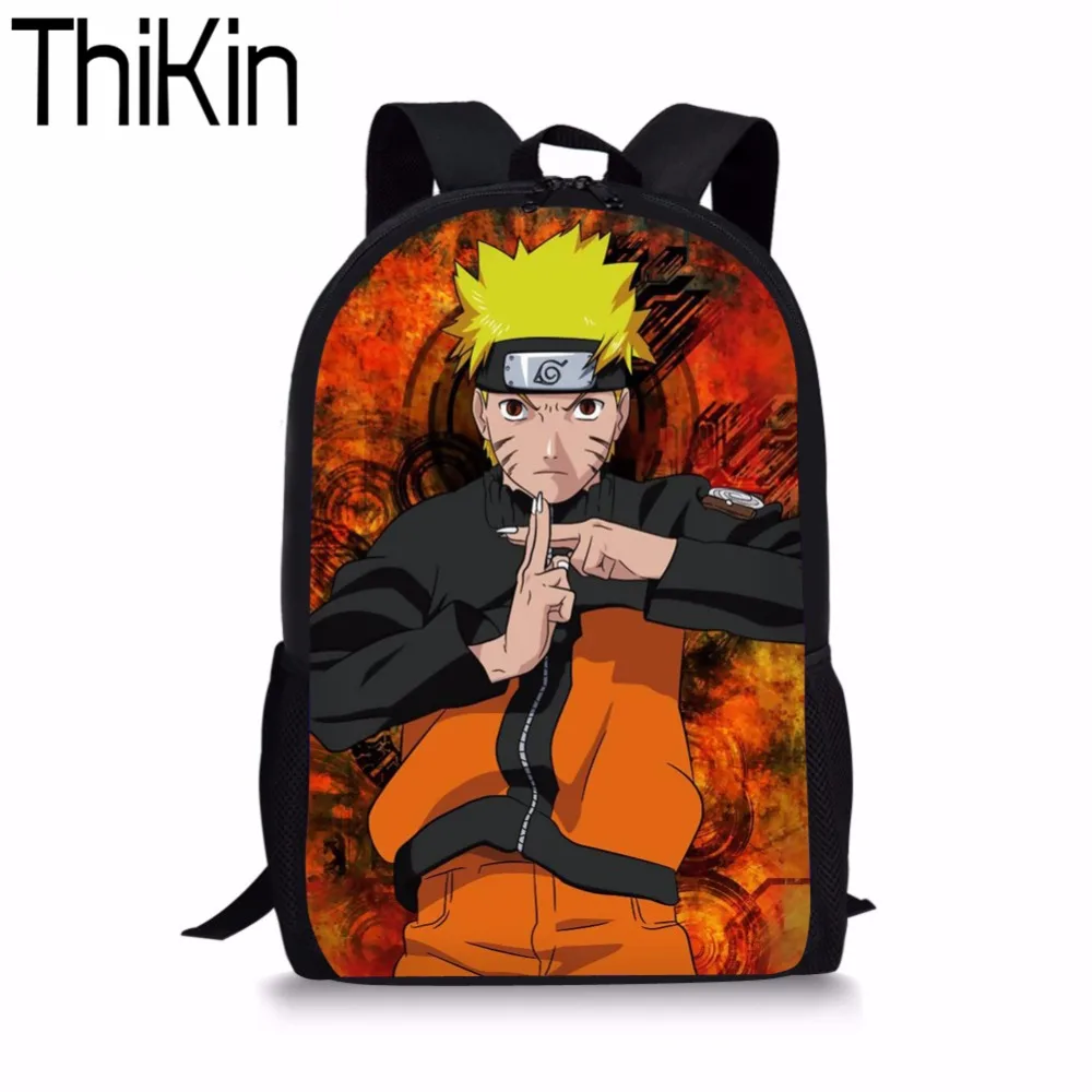 

THIKIN Naruto 3D Cartoon Pattern Kids Backpack Child String Backpacks Boys Cool Shoulder Back Pack Girls Daypack Casual Rucksack