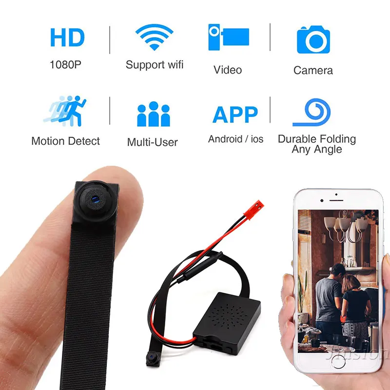 

WiFi Mini DIY Module Flexible Camera 1080P/720P HD Video Audio Recorder Motion Sensor H.264 Wireless Camcorder Remote Micro Cam