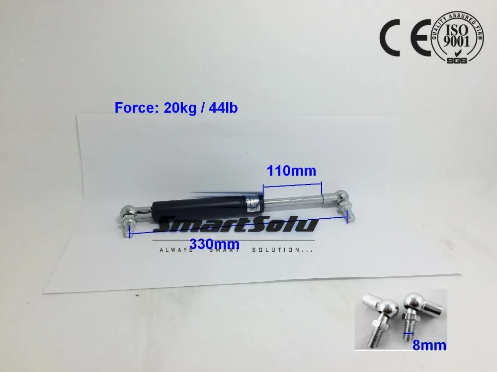 

Free Shipping110*330*8mm 20Kg / 44 lb Force Compression Gas Spring