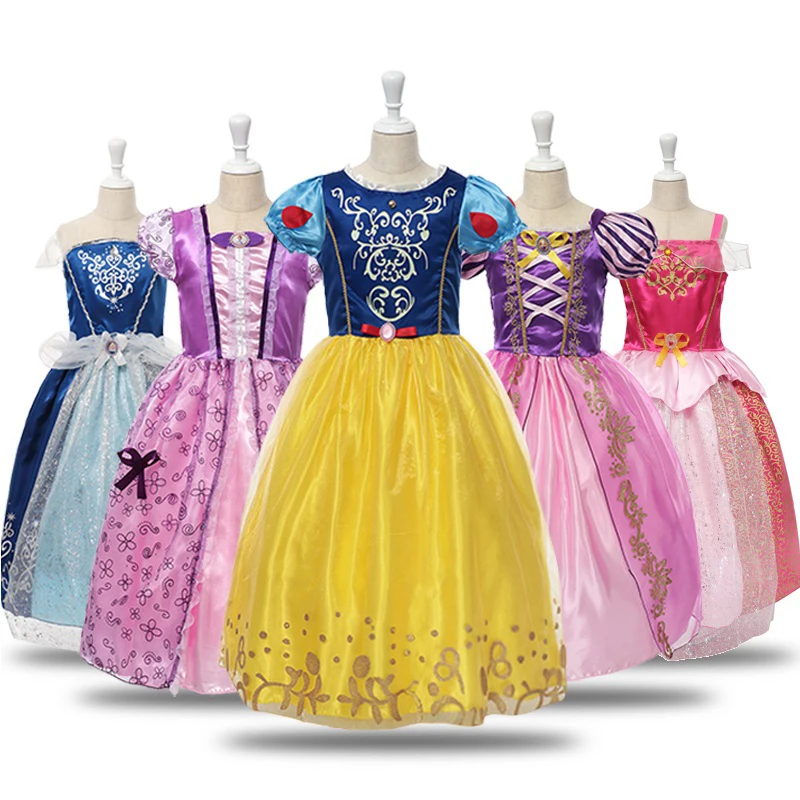 

Girls Dresses Kids Cinderella Snow White 2019 Halloween Cosplay Costume Baby Girl Princess Dress Children Carnival Party Dress