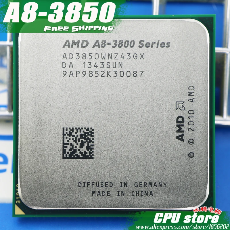 Free shipping AMD A8 3850 Quad Core FM1 2.9GHz 4MB 100W