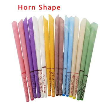 

30 pieces/box Ear Candle Ear Wax Removal Cleaner Horn Shape No Burning Smoke Relieve Headaches Colds Sore throats Ear Care