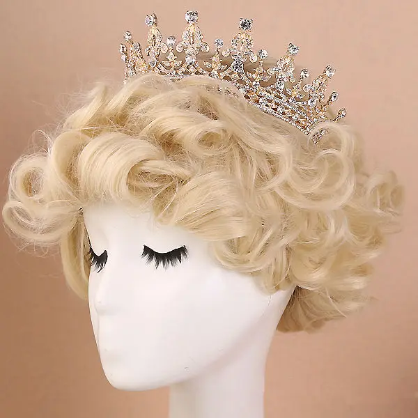 blu Pixnor Crystal Strass Nozze Sposa Principessa Prom capelli diadema corona fascia