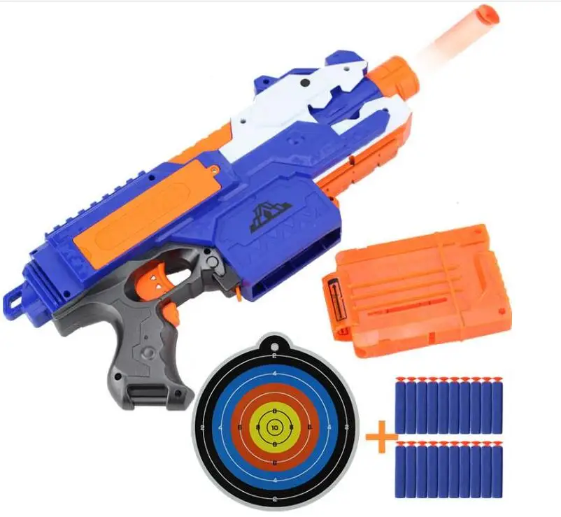 

Electric Soft Bullet Toy Gun For nerf Shooting Submachine Gun Weapon Soft Bullet Bursts Gun Funny Outdoors Toys For Kids