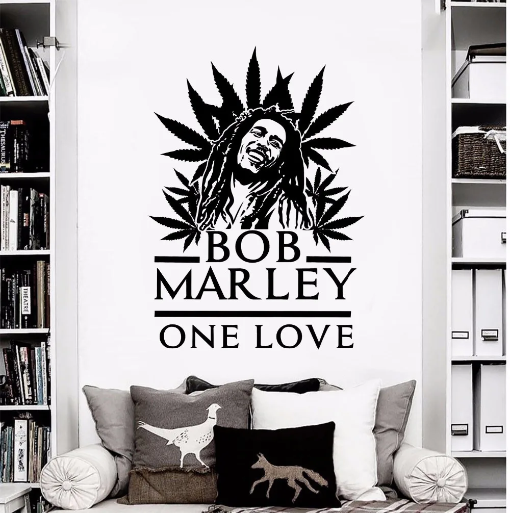 Sticker Bob Marley One Love Popular Singer Wall Sticker
