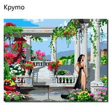 В Рамке Настенные картины DIY женщина живопись по номерам стены Искусство акрил, масло холст картины Домашний декор для гостиной VA-0300