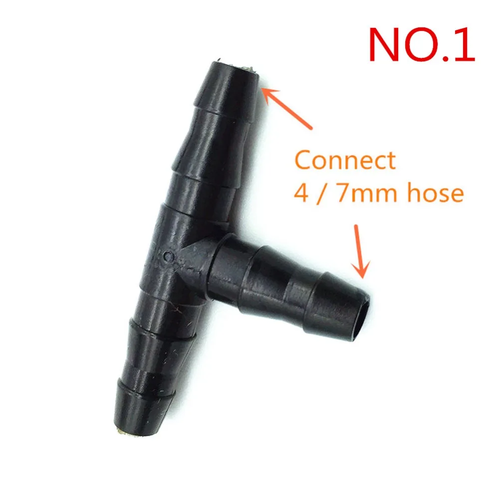 Manguera de plástico de 3mm, 4mm, 8mm, 10mm, 13,5mm, manguera de 3 vías accesorios de tubería en forma de T de Tubo de unión 10 piezas