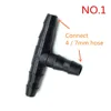 Plastic Barb Hose Fitting Tee Connector 3mm 4mm 8mm 10mm 13.5mm 3-Way Hose Joint Tube T-Shape Pipe Fittings 10 Pcs ► Photo 2/6