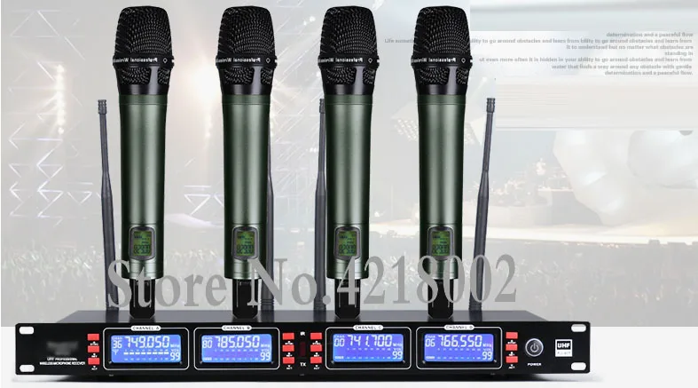 Microfone sem fio para microfone uhf, sistema