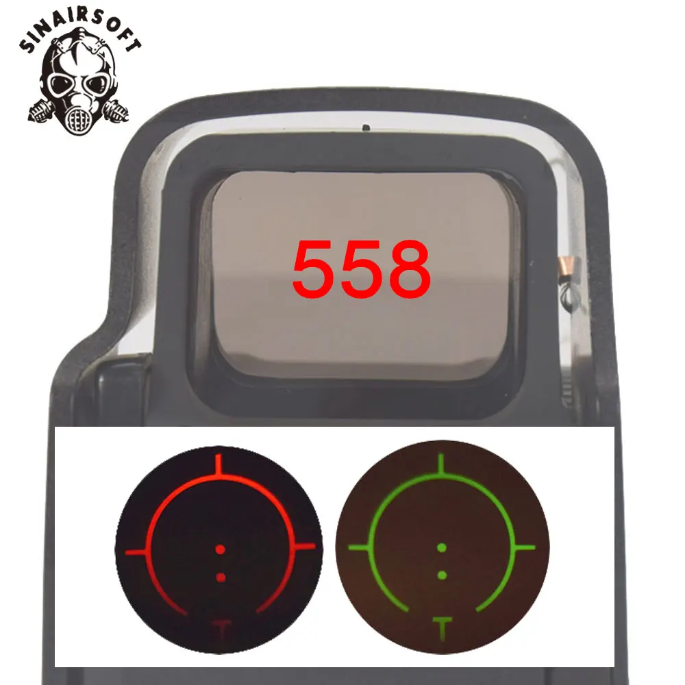 

Tactical 558 Collimator Holographic Sight Red Dot Optic Sight Reflex Sight with 20mm Rail Mounts For Airsoft&Hunting