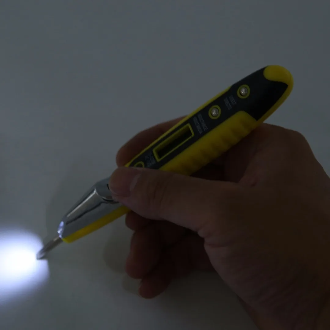 Non-Contact Electric Test Pen Mayitr Voltage Digital Detector Tester Sensor 12~250V LCD With Light Function Indicator
