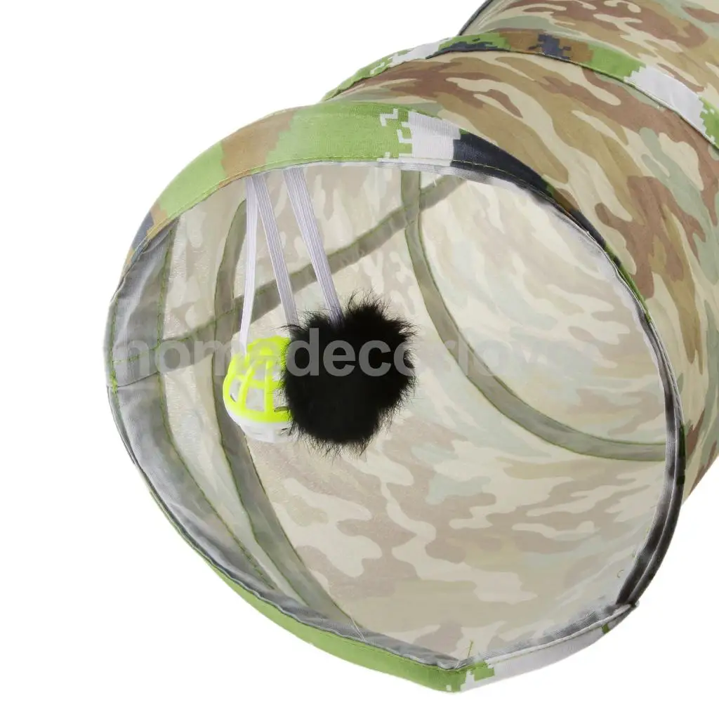 Pop Up Cat Dog Pet Favor Play Tunnel Exercise Activity Toy Camouflage