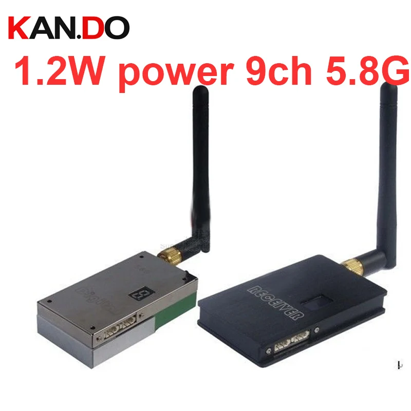 

digital display 1.2W power 9ch 5.8G Wireless transceiver for cctv 5.8G Video Audio Transmitter receiver 5.8G cctv transmitter