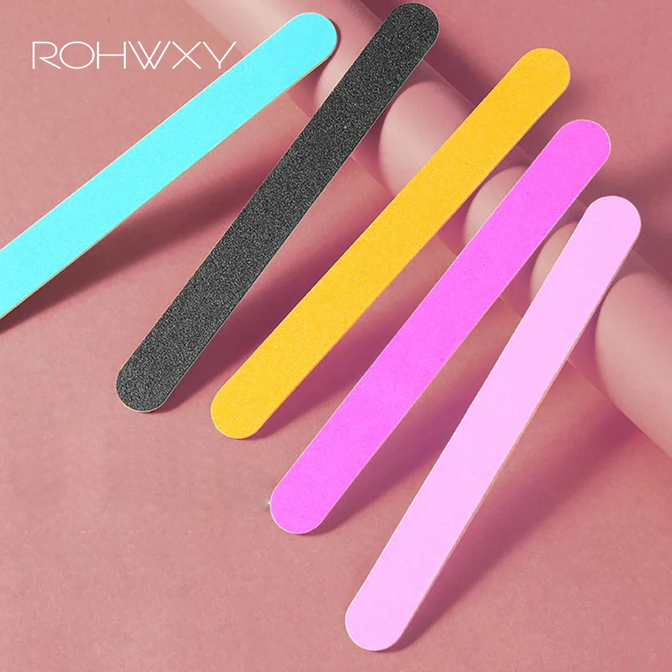 ROHWXY 5 шт Профессиональная пилка для ногтей брусок шлифовки УФ Блок гель