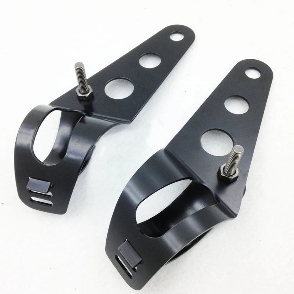 3851mm Motorcycle Motorbike Headlight Mounting Bracket Black Head Lamp