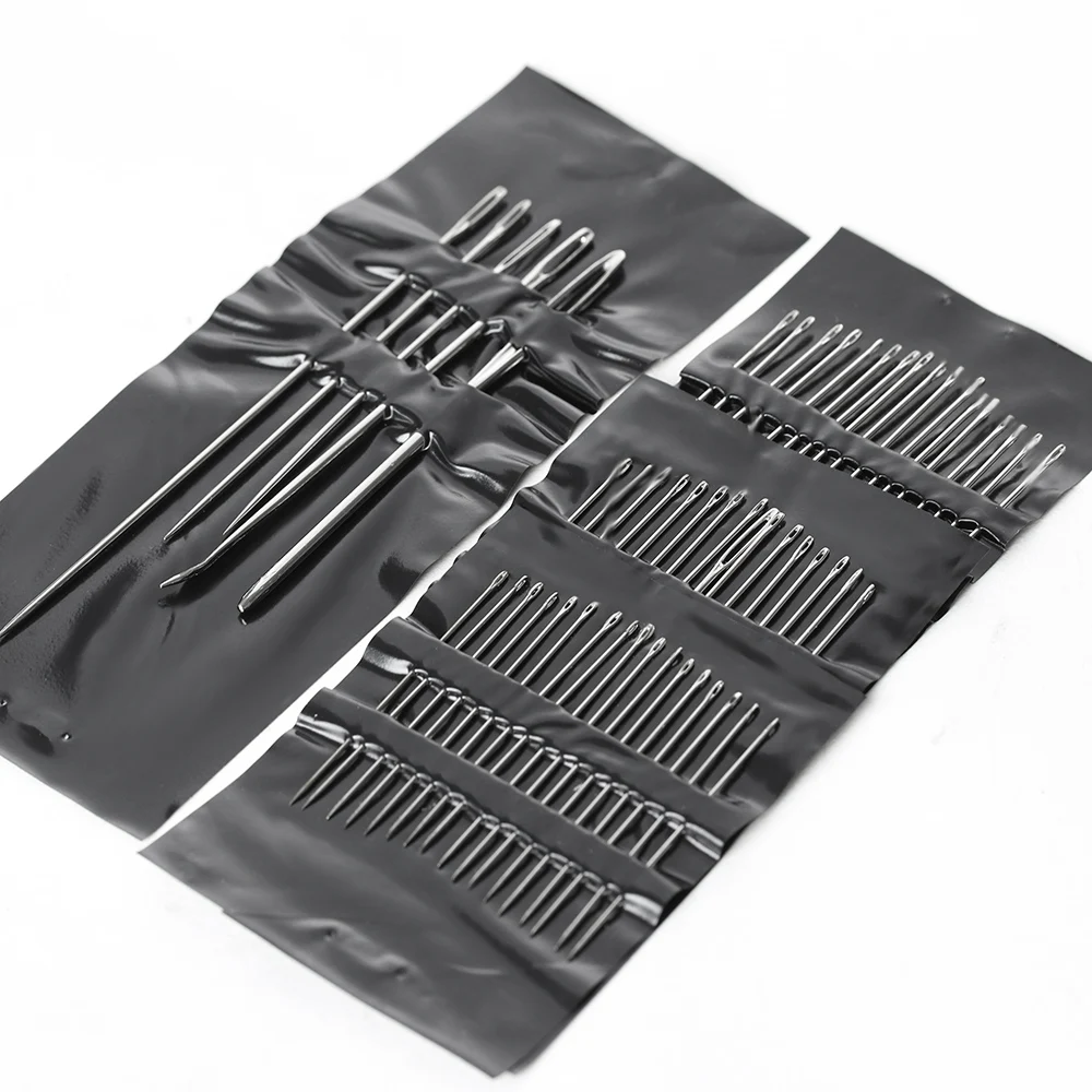 55Pcs/Set Useful Metal Silver Stainless Steel Sewing Needles Set Sewing Pins Set Home DIY Crafts Accessories Hand Tools