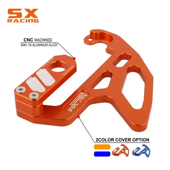 

Motorcycle CNC Orange Rear Brake Disc Guard With Chain Adjuster Axle Block For KTM Freeride 250R 350 SXS85 SX85 Husqvarna TC85