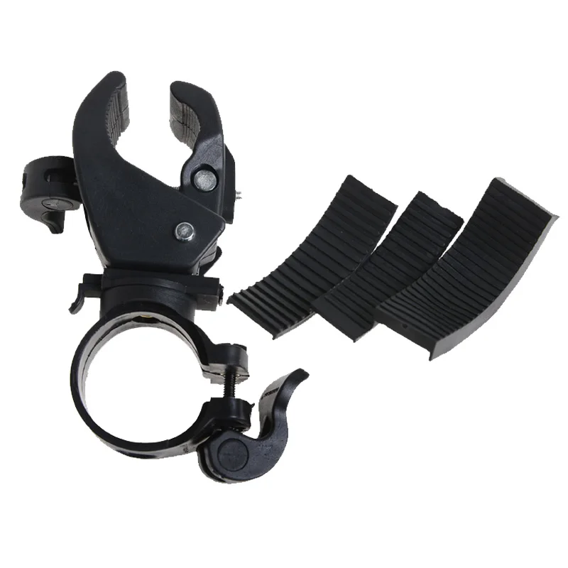 Perfect Rockbros Road Mountain Bike Light Flashlight LED Lamp Holder 360 Degree Rotating Bicycle Light Stand Bycicle Front Light Clips 2