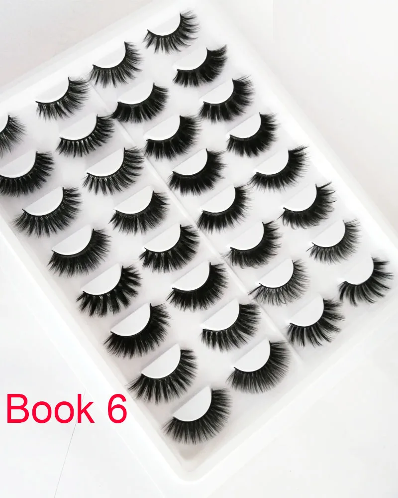 16 пар ресниц 3D искусственные норковые ресницы шелковые густые длинные