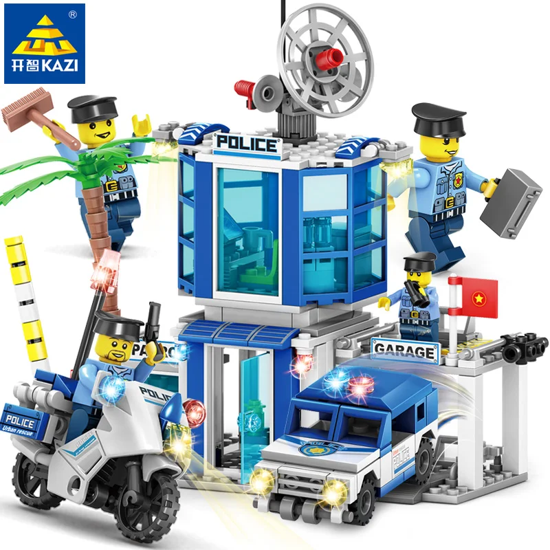 

Newest 4 IN 1 Compatible with Legoings Explosion-proof Special Police Building Blocks Children's Educationa Toy Christmas Gift