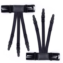 1 пара мужской рубашки подвязки Мужская рубашка остается держатель ноги подтяжки регулируемая эластичная рубашка подтяжки Тыква пряжки Рубашка Подвязки