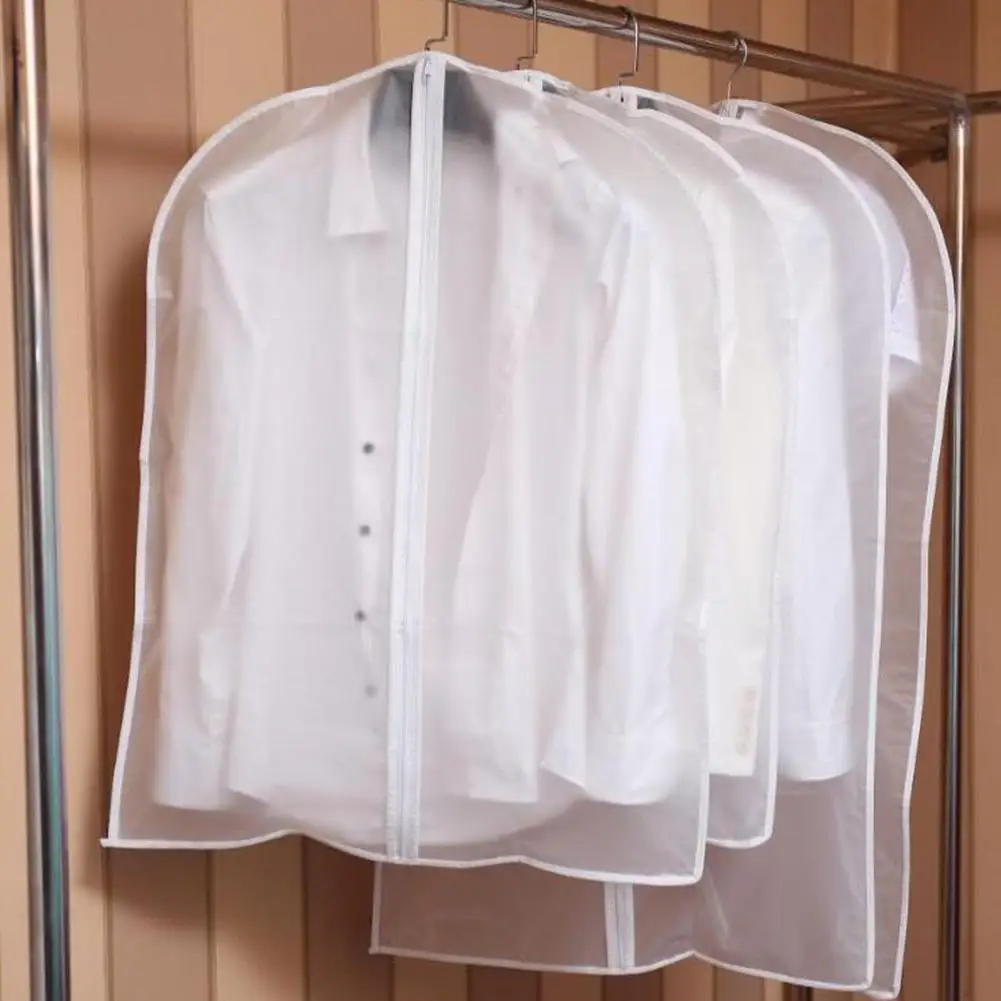 

Transparent Wardrobe Storage Bag Cloth Hanging Dress Clothes Garment Suit Cover Suit Coat Dustproof Covers Home Zipper Protector