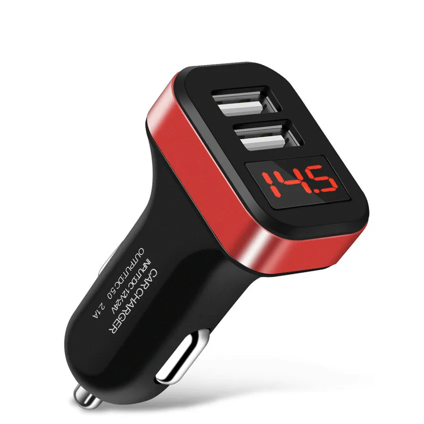 

LED Car Charger fast charger USB charger for iphone X 8 7 plus Charging for Mobile phone Car charging Adapter for Samsung S8 S9