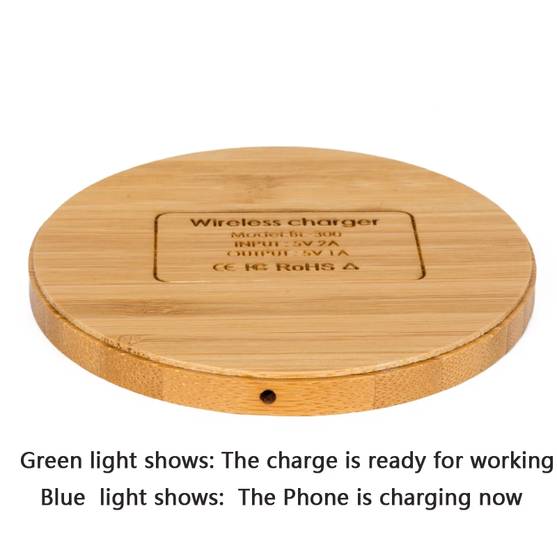 Kabym портативное Qi Беспроводное зарядное устройство тонкая деревянная подкладка для Apple iPhone 7 8 Plus смартфон Беспроводная зарядная площадка для samsung S7