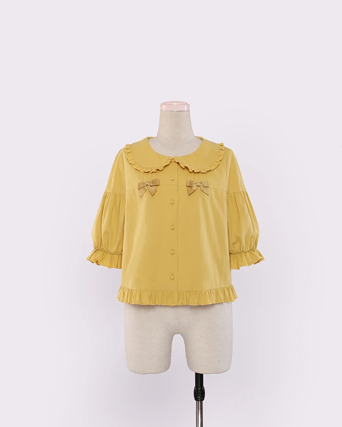 Милый женский комплект Лолиты из 2 предметов, льняная хлопковая летняя винтажная рубашка с коротким рукавом и длинная юбка на подтяжках, 3 цвета