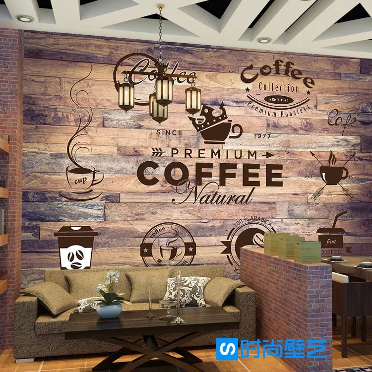 Custom 3d mural wallpaper creative Solid wood wallpaper Cafe Restaurant Bar bedroom background coffee picture wallpaper mural Custom 3d mural wallpaper creative Solid wood wallpaper Cafe Restaurant Bar bedroom background coffee picture wallpaper mural
