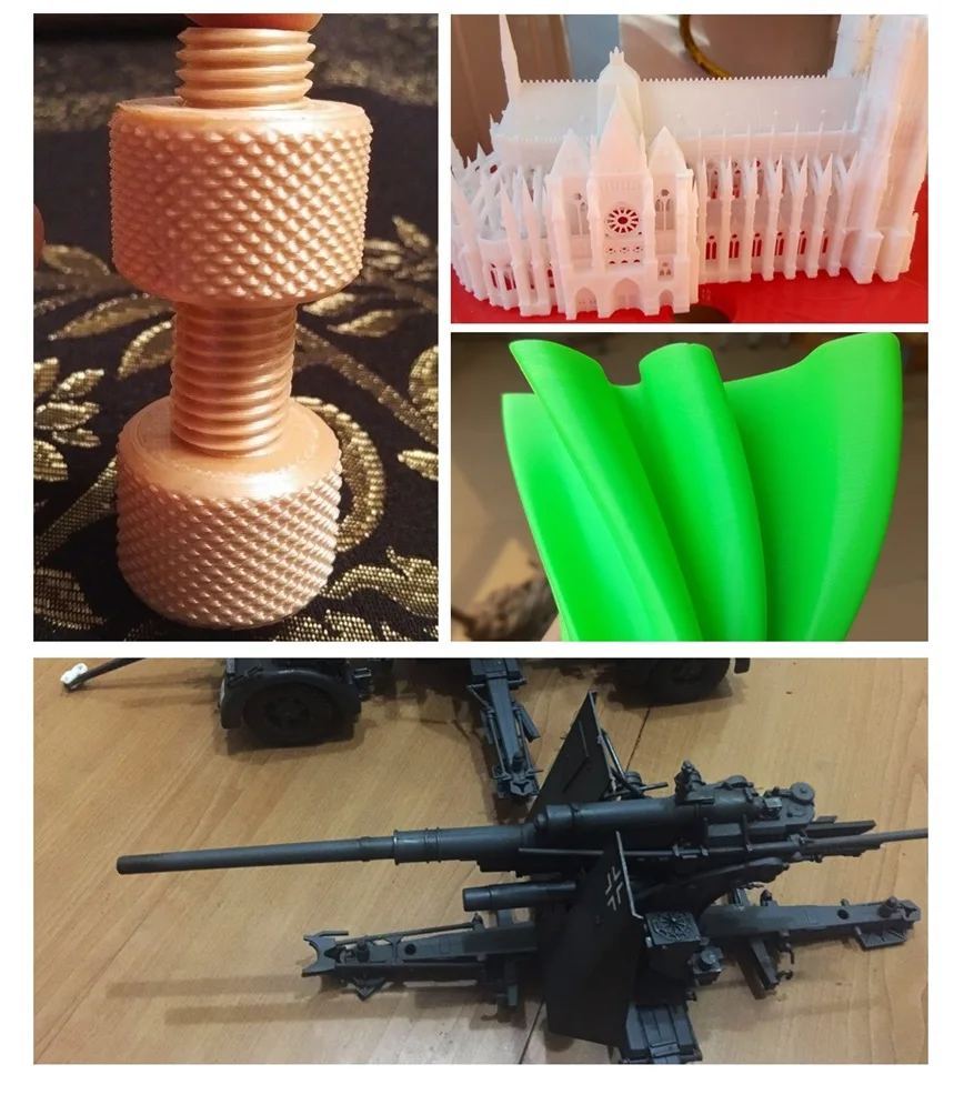 2019 nuevo Kit de cubo de impresora 3d de gran tamaño de impresión de marco de Metal impresora extrusora Dual 3D Wifi Auto nivel un rollo de filamento tarjeta SD - 6