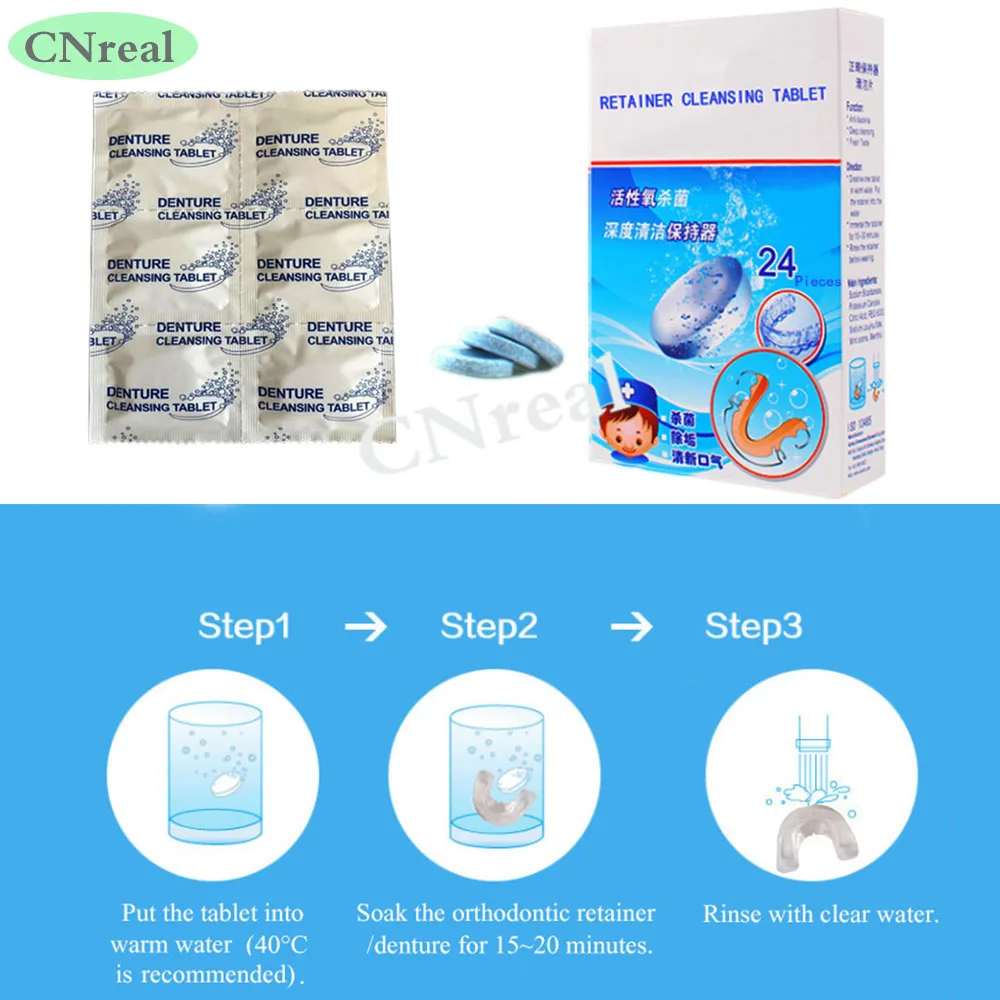 Buy 24 tablets/Box Cleansing Tablets for Orthodontic