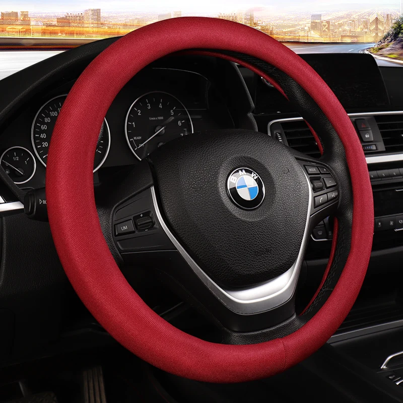 

KKYSYELVA Summer new car products, ice wire breathable non-slip steering wheel cover, suitable for 38CM size steering wheel