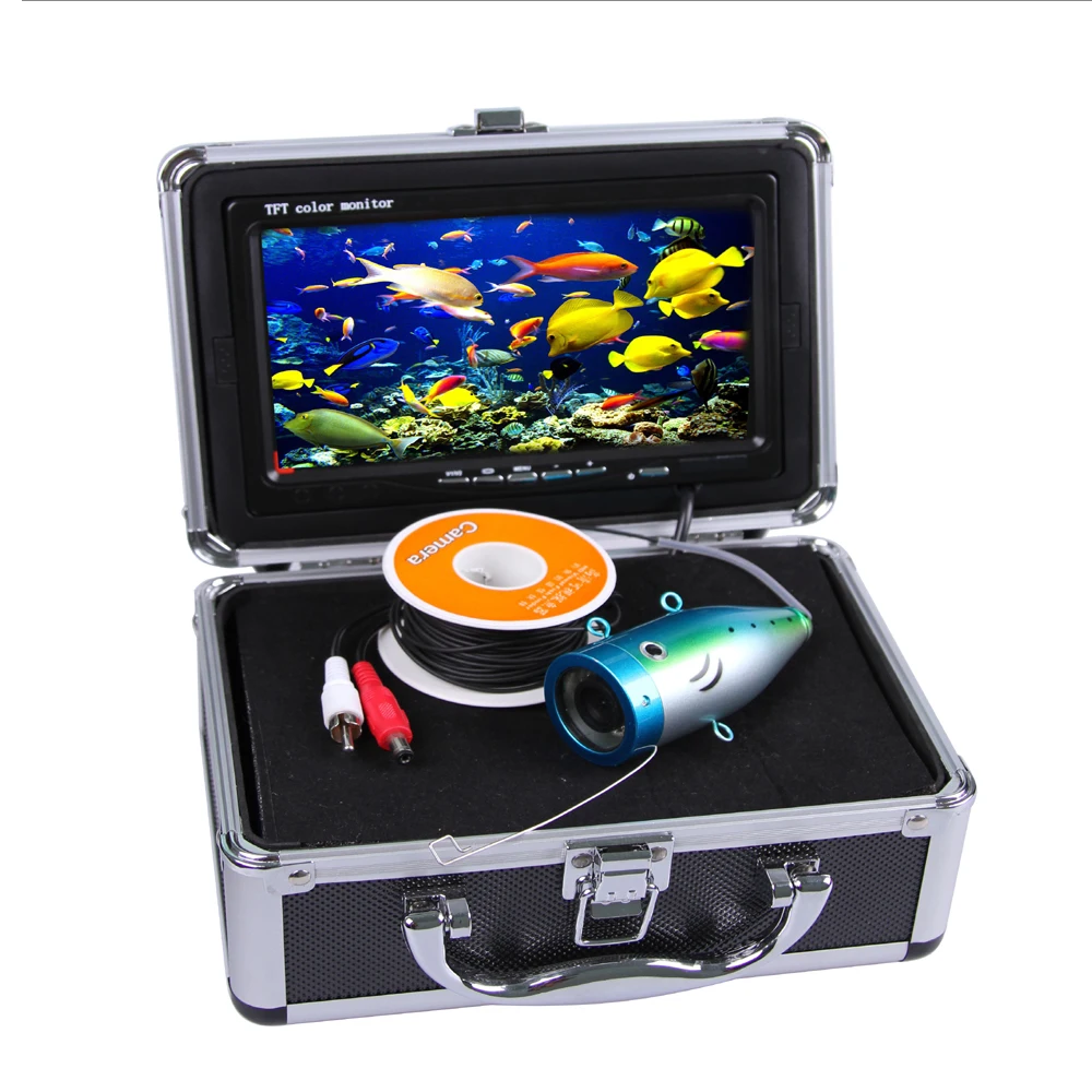  Underwater Fishing Camera Kit with 15meters Depth Cable & 7Inch LCD Monitor & OSD Menu & Portable S
