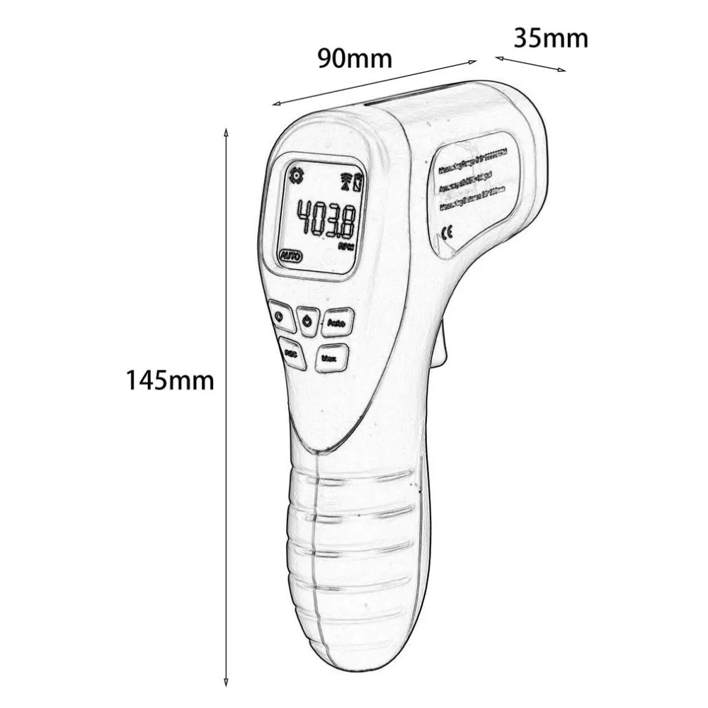 ProfessionTachometer цифровой ЖК-дисплей Тахометр лазерный Бесконтактный тахометр диапазон 2,5-99999 ОБ/мин мотор-Скорость метр с 1 шт. светоотрающей полосой