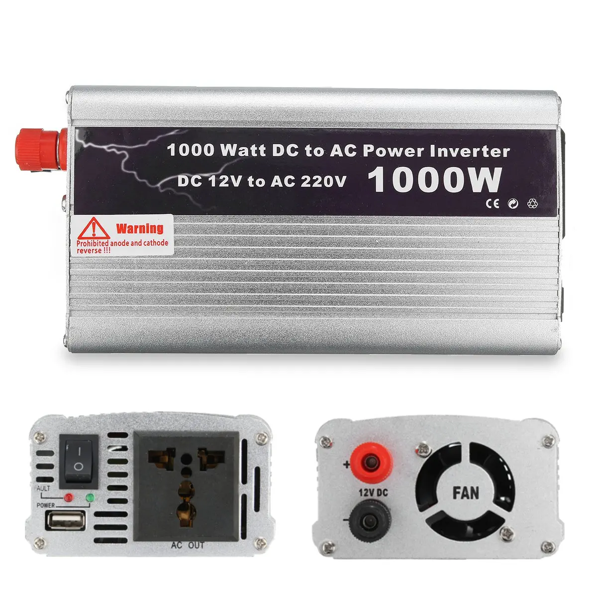 

Car Inverter 1000W DC 12V to AC 220V Portable Car Power Inverter Voltage Transformer Converter USB Charger Adapter for Home Car