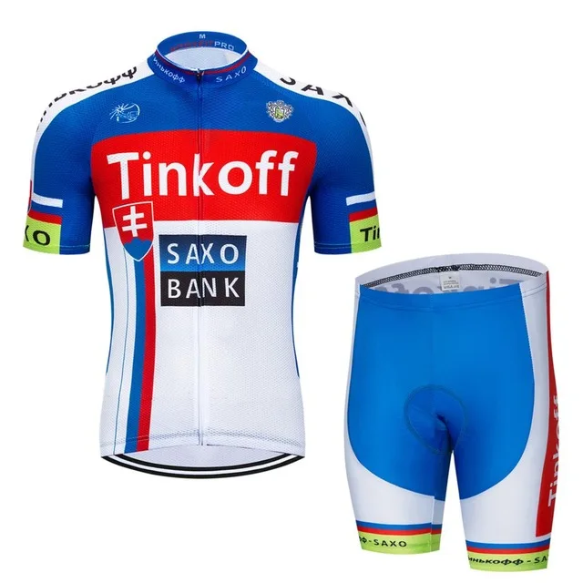 Tinkoff SaxoBank pro team велосипедные майки набор Ropa Ciclismo быстросохнущая одежда для шоссейного велосипеда шорты - Цвет: 1