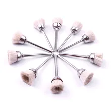 10 шт./компл. 3 мм хвостовик полировальная щетка из нержавеющей стали/шерсти sprasil, 5 см Длина Dremel Аксессуары для щетки для уборки пыли