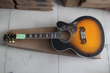 Chinesischen Fabrik Benutzerdefinierte Neue Top qualität J200 Vintage Sunburst Akustikgitarre auf lager freies verschiffen 1 6