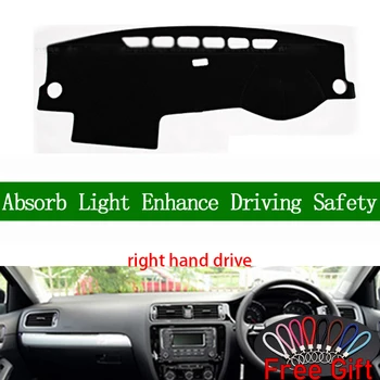 

For Volkswagen sagitar golf 5 2012 2013 2014-2018 Right Hand Drive Dashboard Cover Car Stickers Dash Mat Interior Accessories